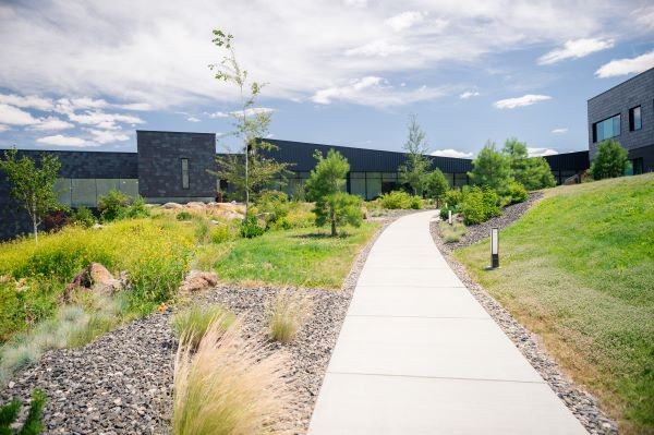 photo of healing garden and trail at st anthony hospital